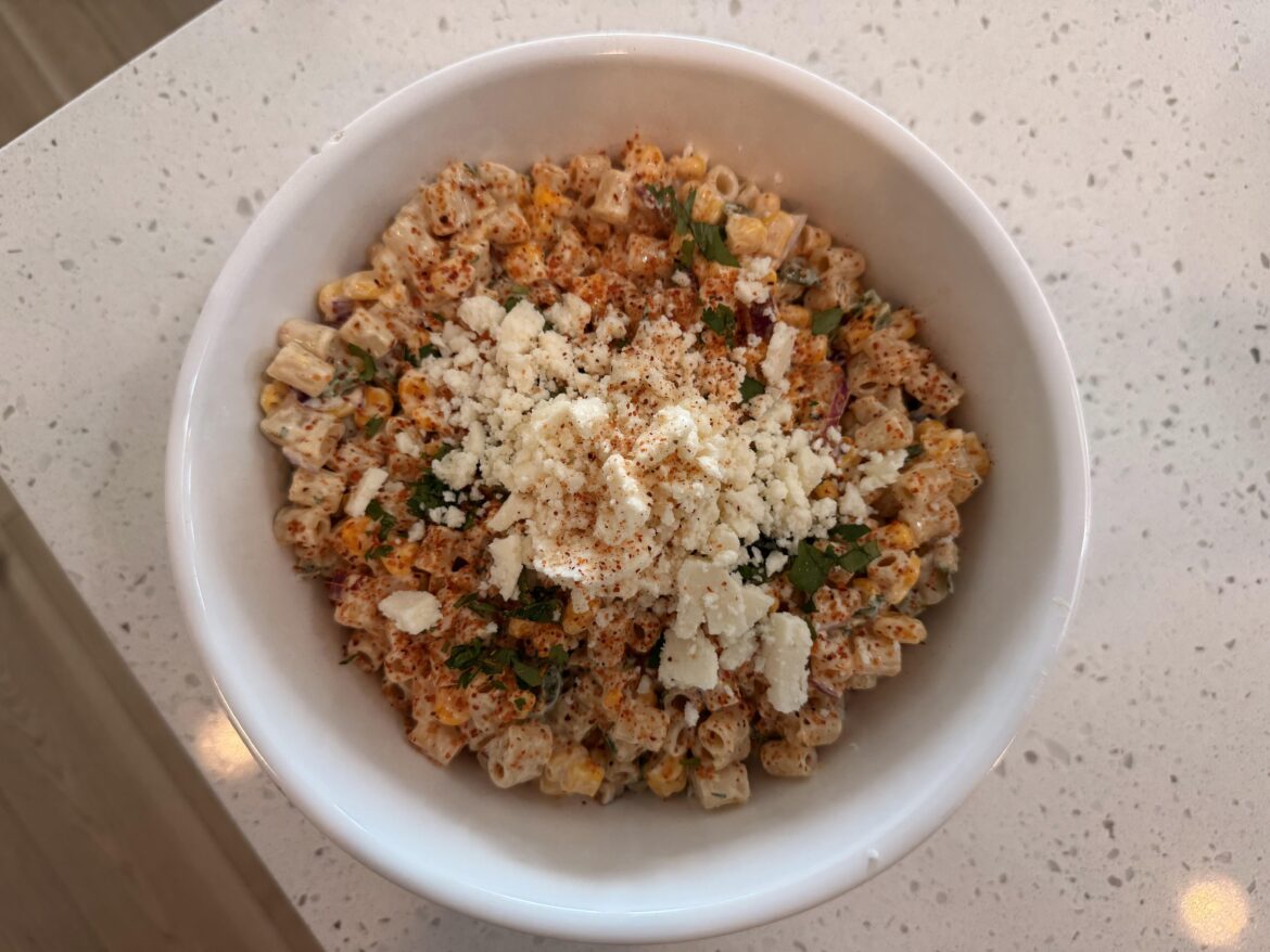 Elote pasta salad
