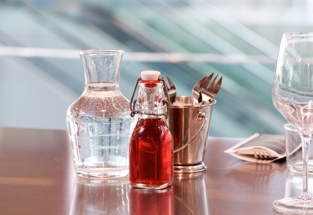 red wine vinegar bottle