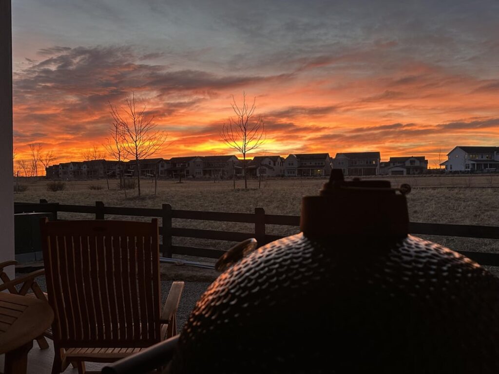 Beautiful morning for a long cook