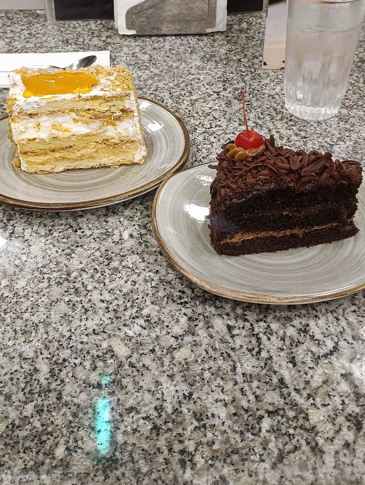 What's your mood today? Chocolate cake or peach millefeuille?
