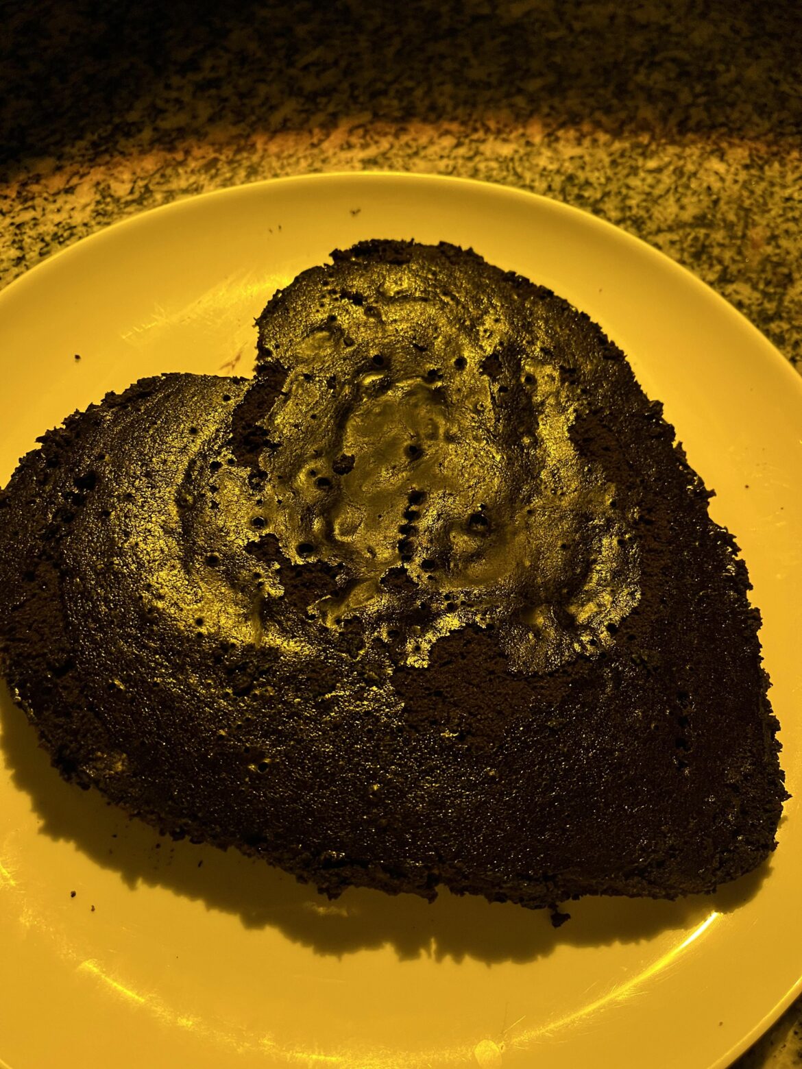 heart shaped chocolate cake :)