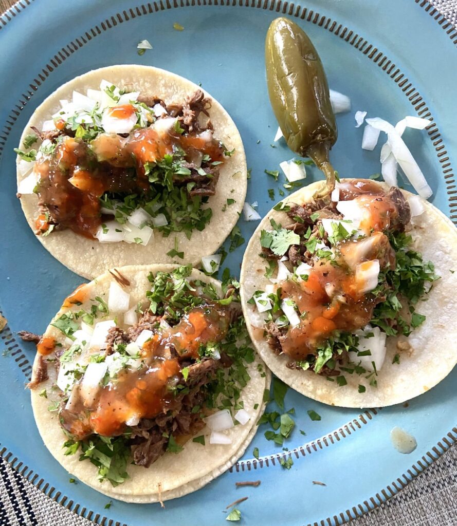 Slow Cooker Venison Barbacoa Tacos