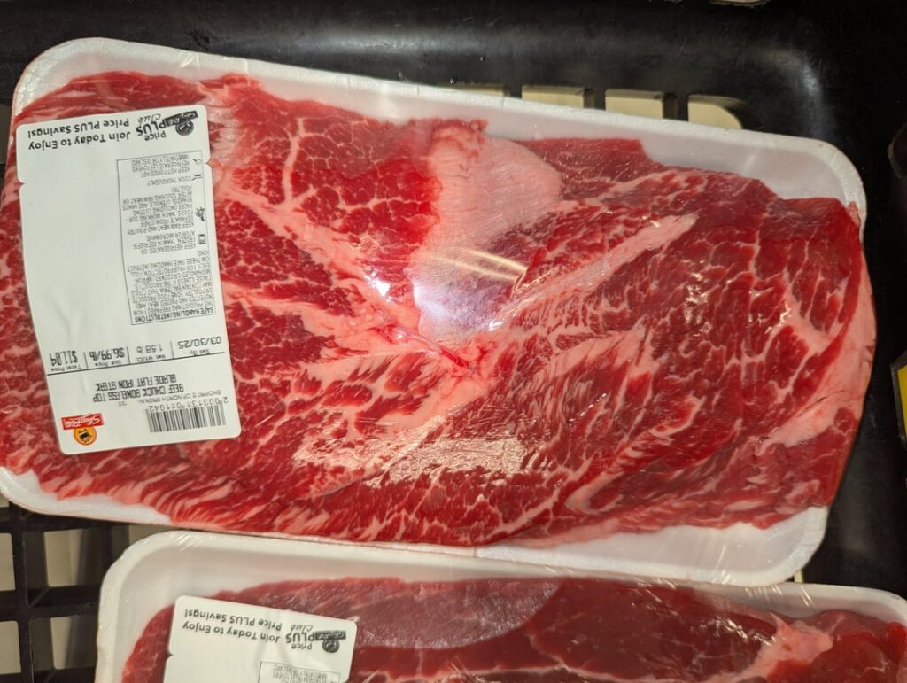 Flat iron, $6.99/lb
