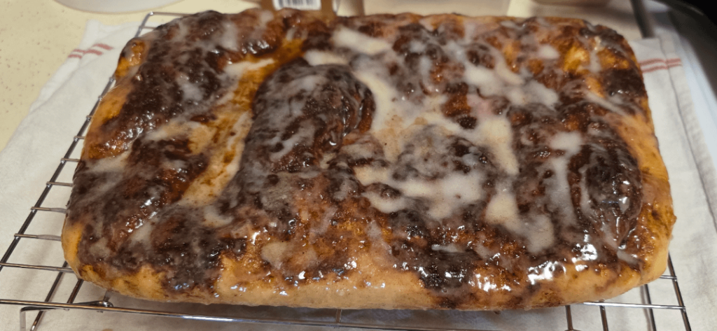 Are we still posting our cinnamon roll focaccia?