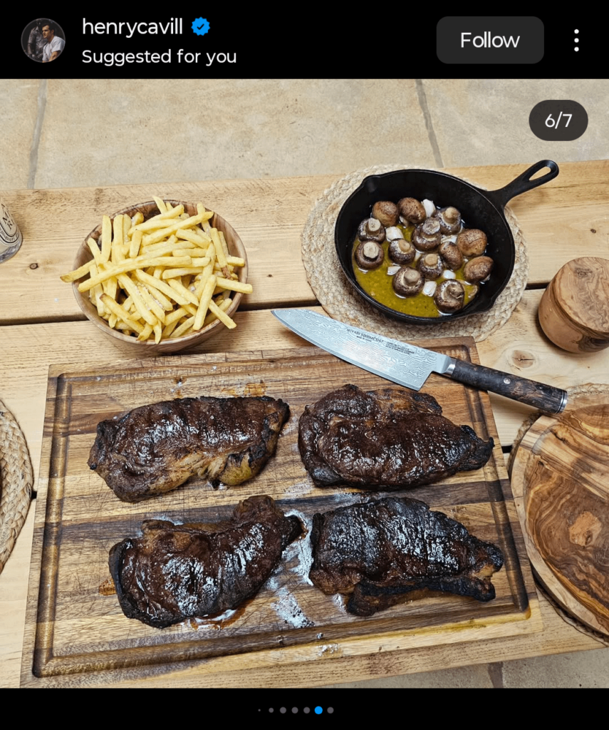 Henry Cavill just posted this to his Instagram, how did he do?