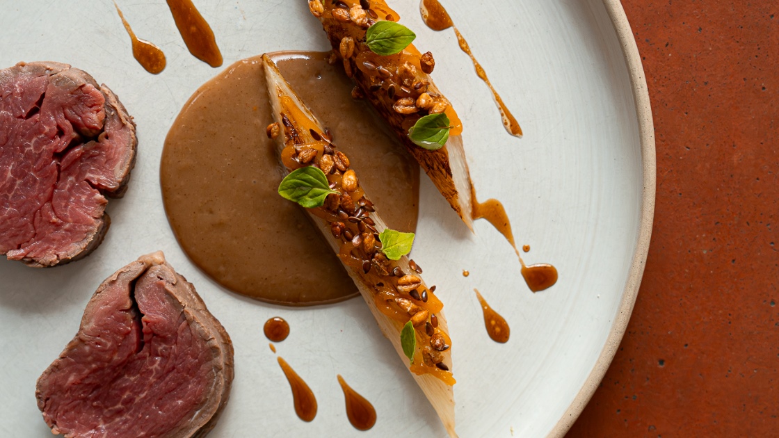 A strikingly presented dish at La Table, the latest restaurant in the Les Résistants business. © Nina Coriton/Les Résistants - La Table