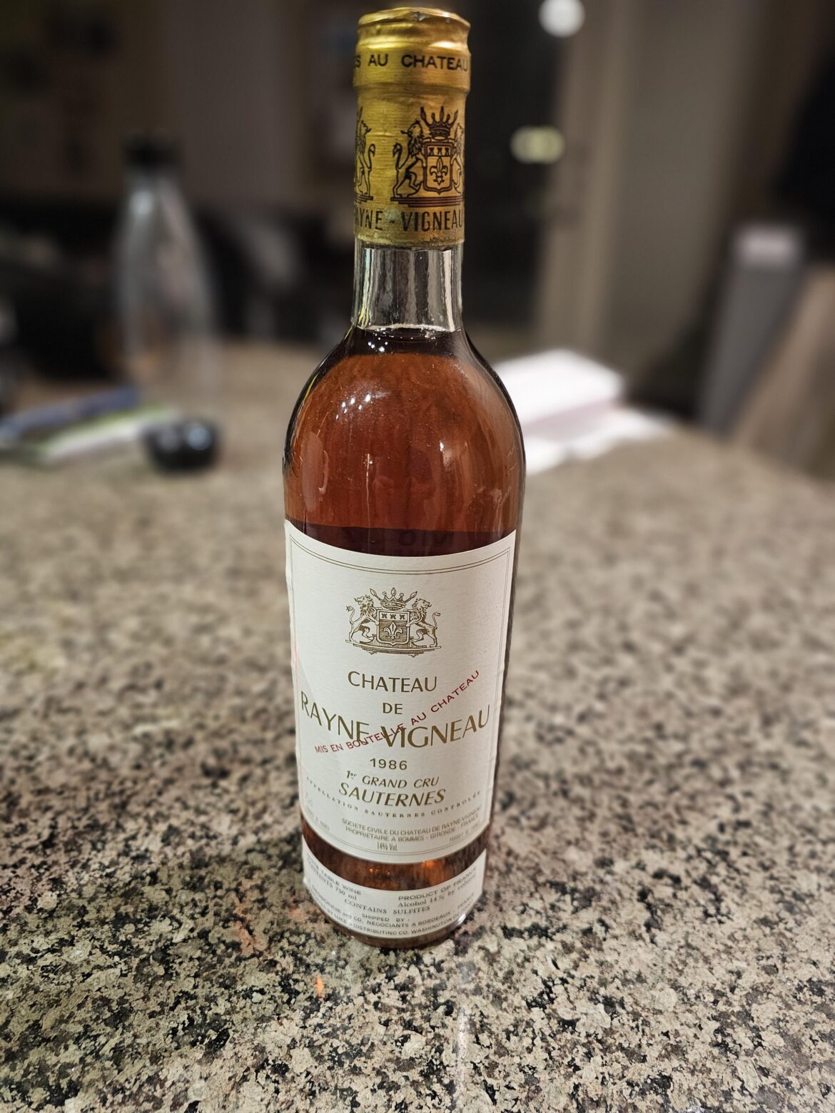 Chateau Rayne Vigneau 1986