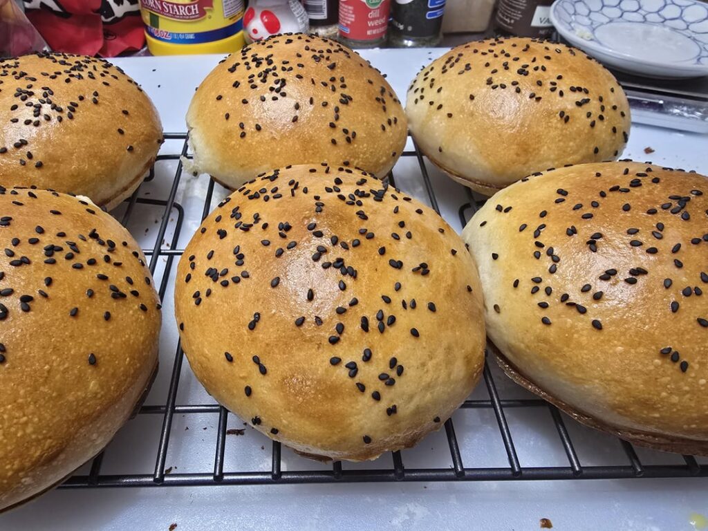Sourdough Hamburger buns! First success with my Starter!