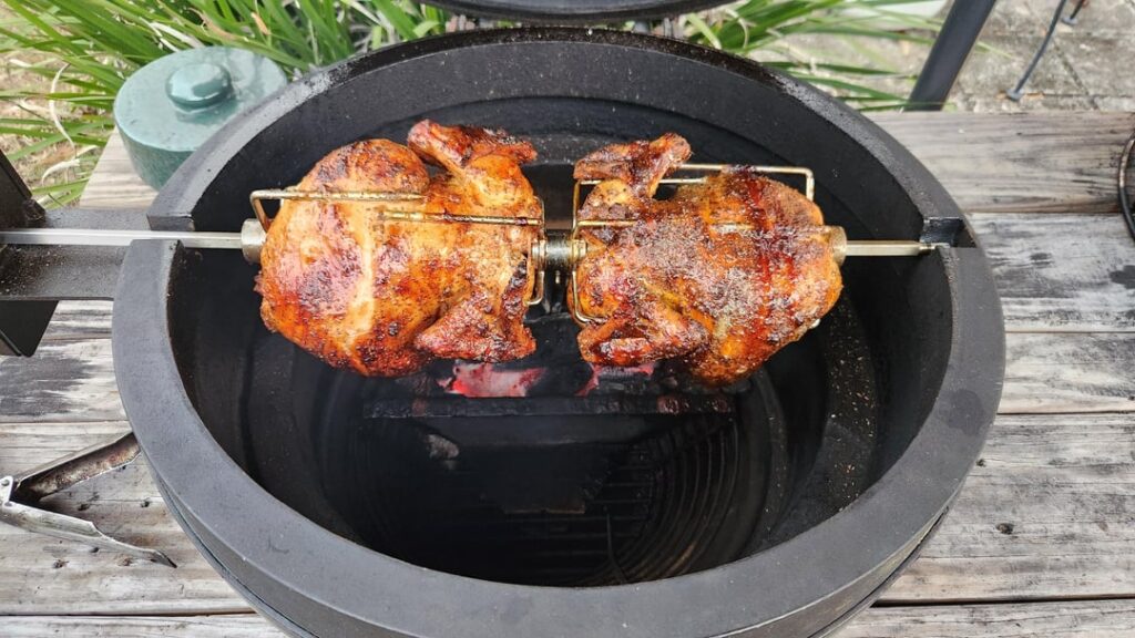 Double chickens on the joetisserie