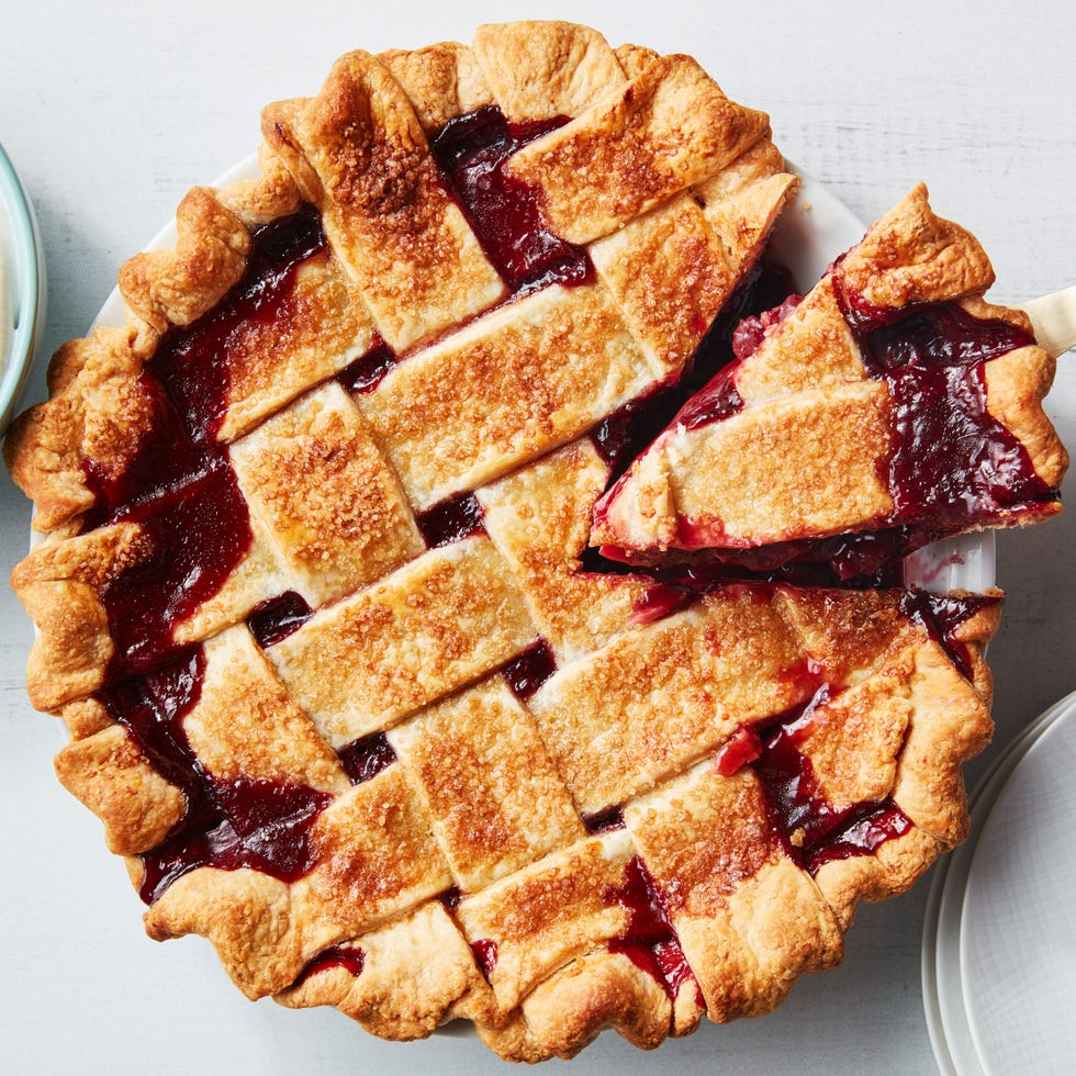 cherry pie with a lattice crust