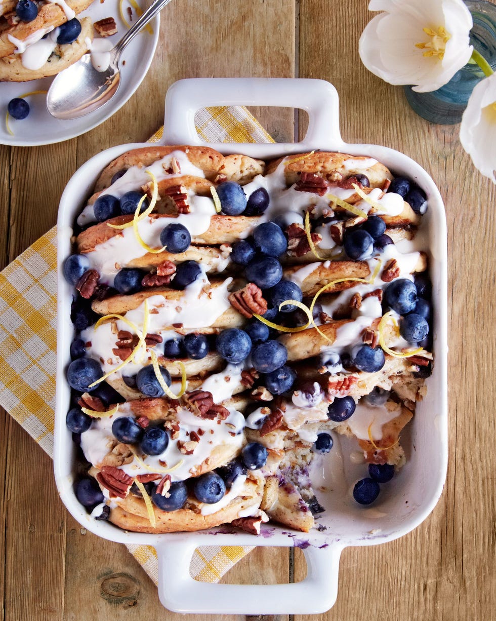 blueberrypecan pancake bread pudding