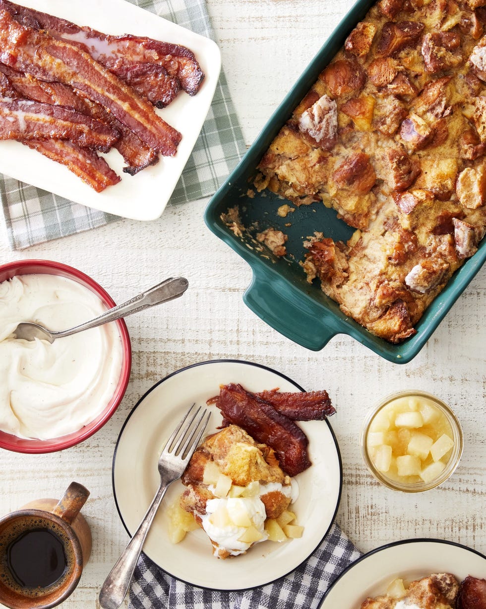 baked brioche and apple cider donut french toast