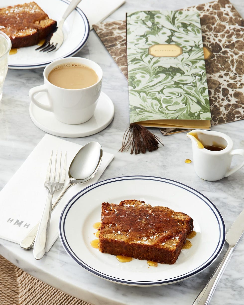 griddled banana bread with sorghum syrup