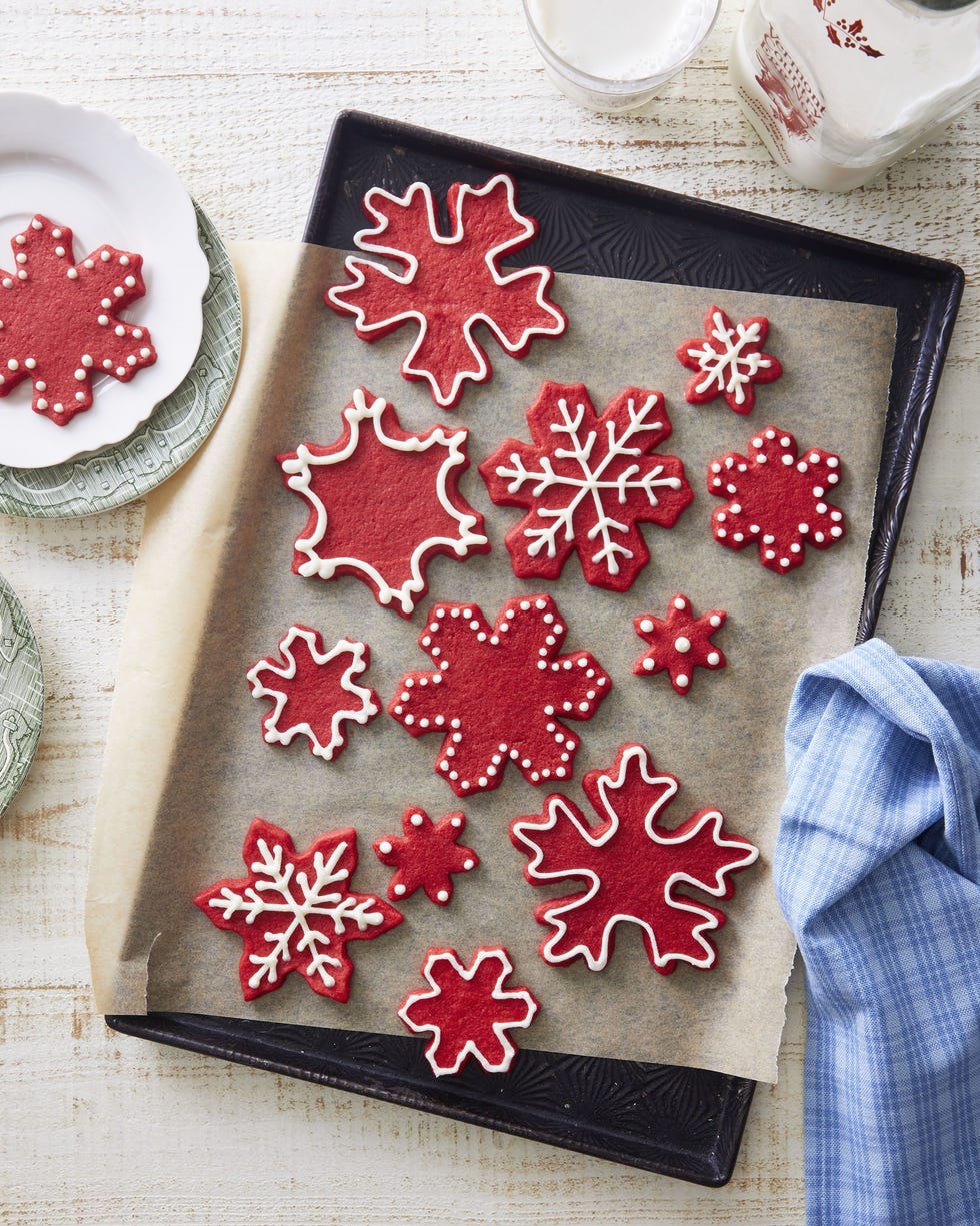 christmas cookies red velvet sugar cookies