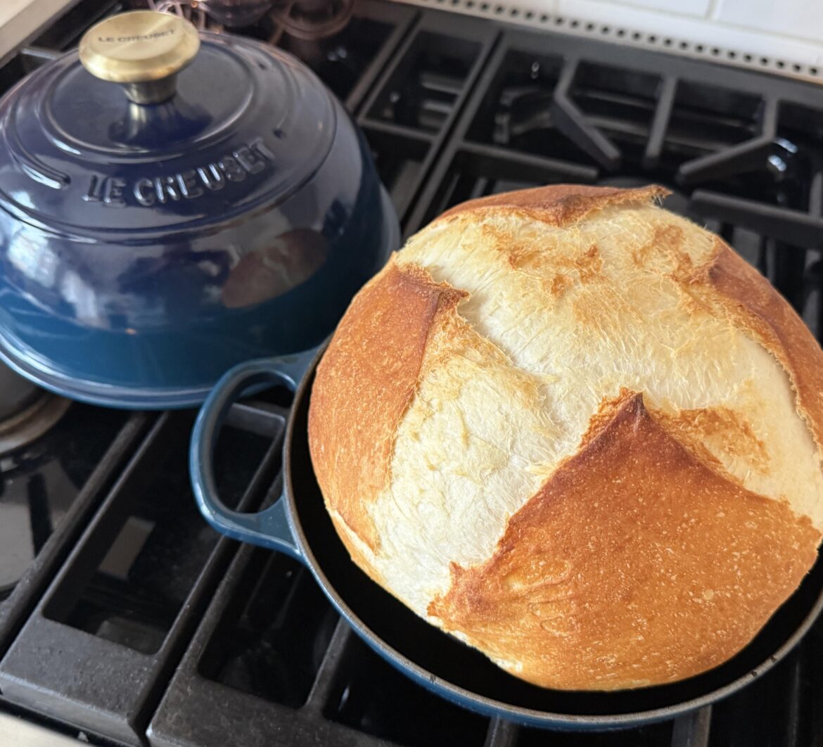 The Le Crueset bread oven is pretty cool