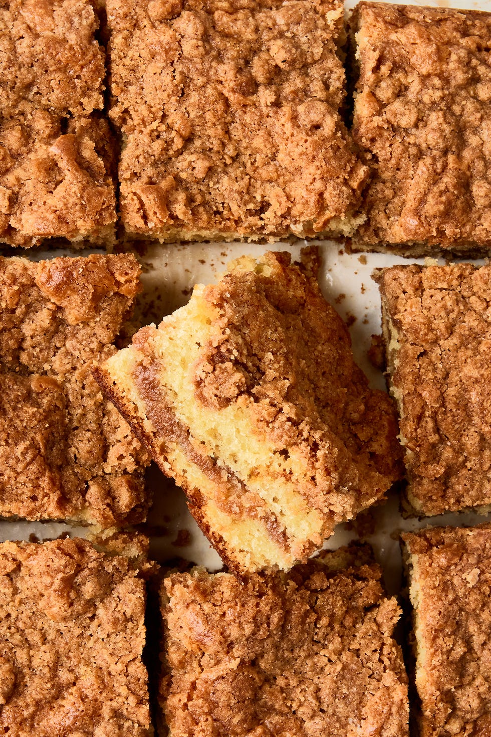 coffee cake with a crumbly topping