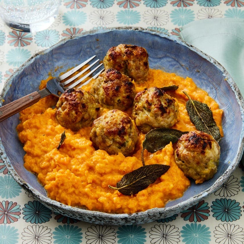 pork apple sage meatballs comfort food