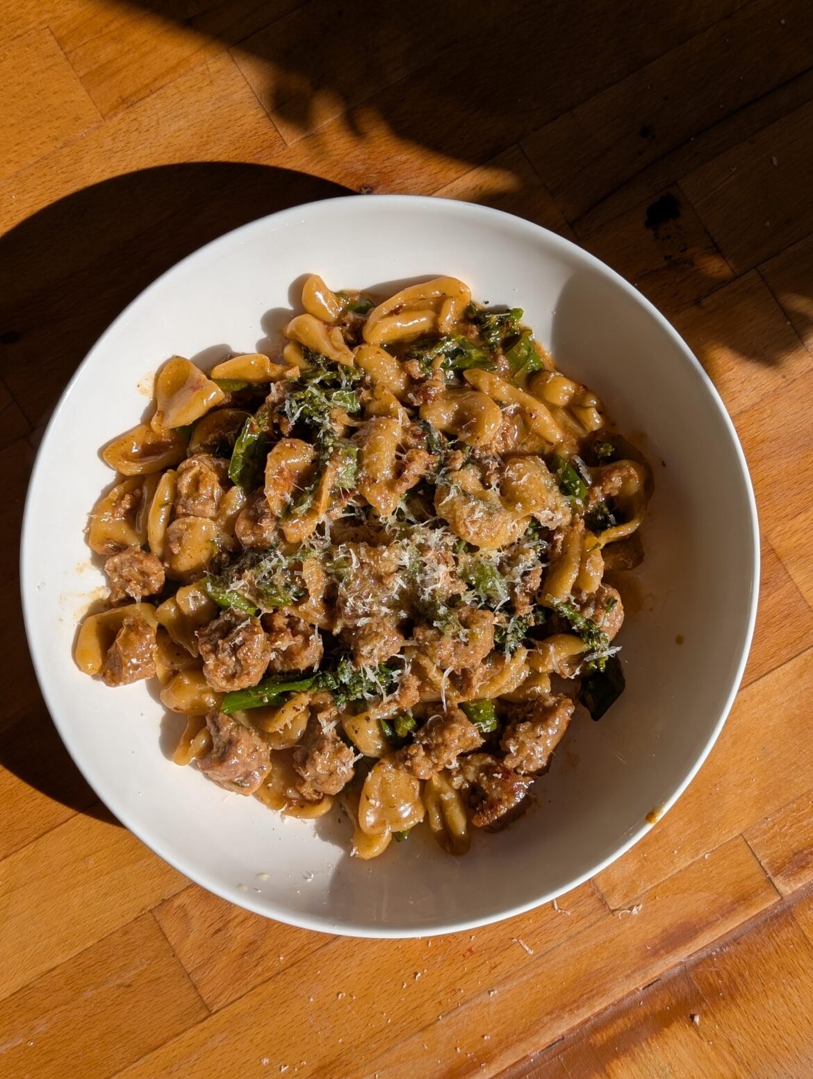 Sausage and broccoli orecchiete