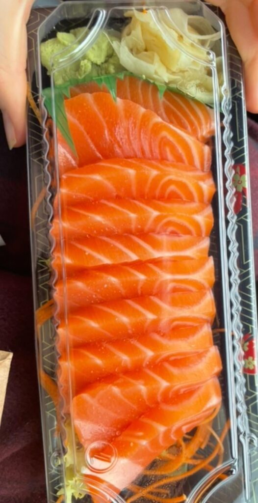 salmon sashimi