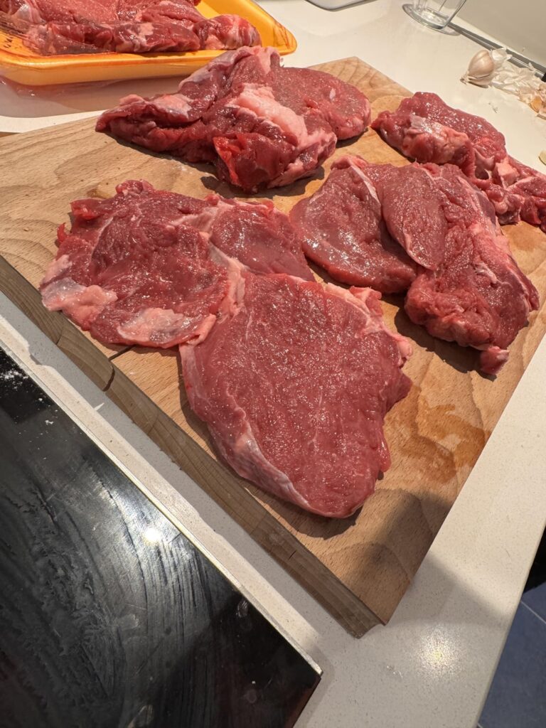 Mom brought ribeyes. Didn't see the butcher cut it. First saw this abomination when she got home