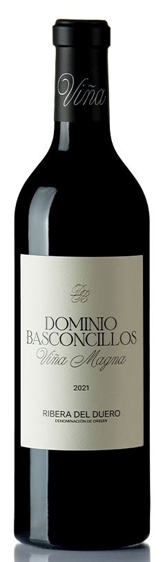 Bottle of Dominio Basconcillos Viña Magna 2021 Ribera del Duero wine.