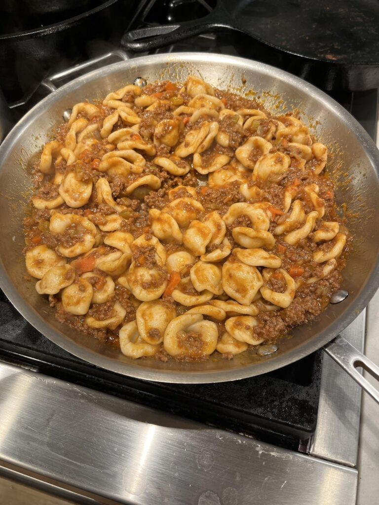 When the only thing left in your freezer is bolognese