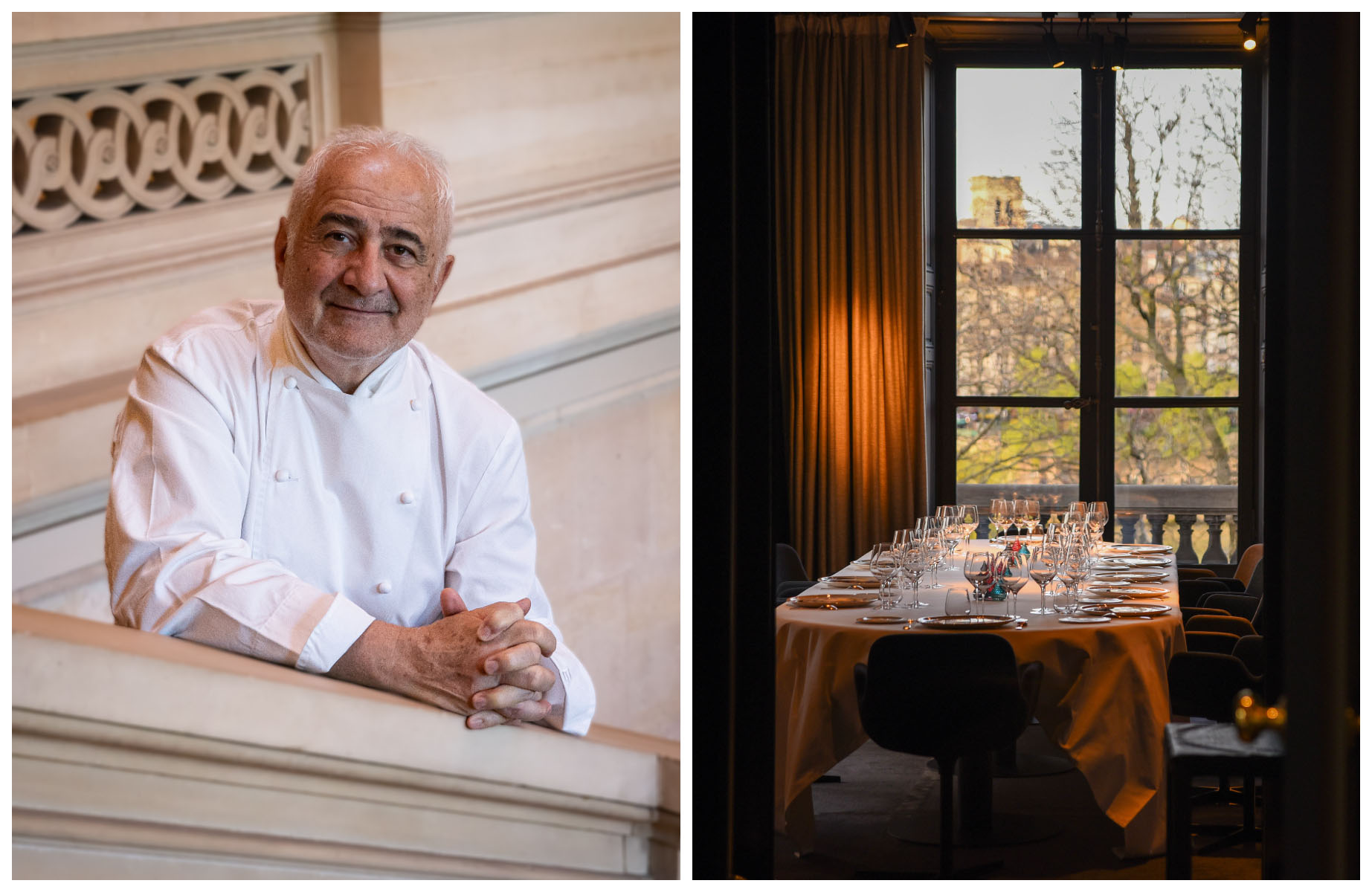 Chef Guy Savoy at this Two Star restaurant at the Monnaie de Paris on the banks of the River Seine. (©Restaurant Guy Savoy/Maxime Chabaud)