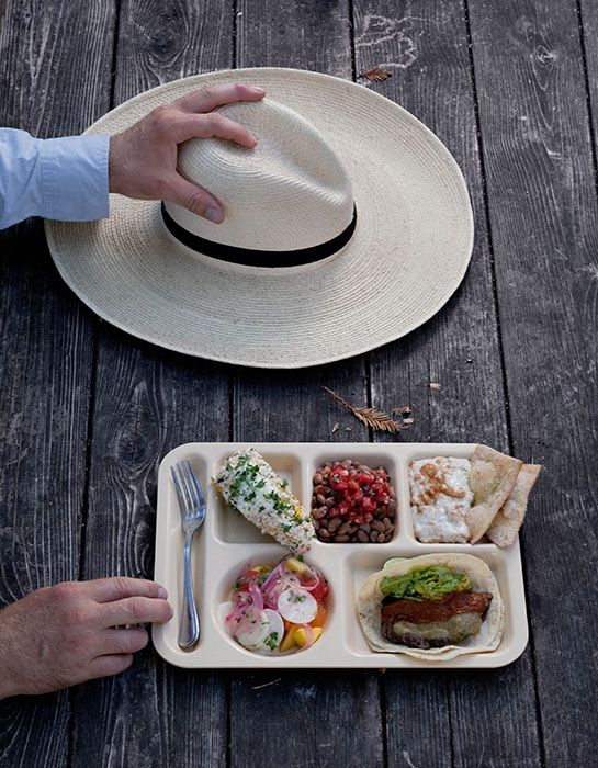 Image may contain Clothing Hat Apparel Cutlery and Fork