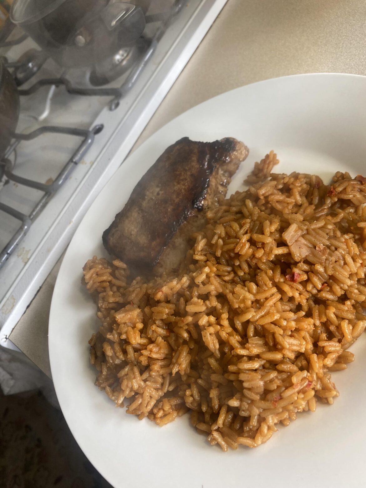 Happy st garlic soy pork chop and Korean bbq rice?