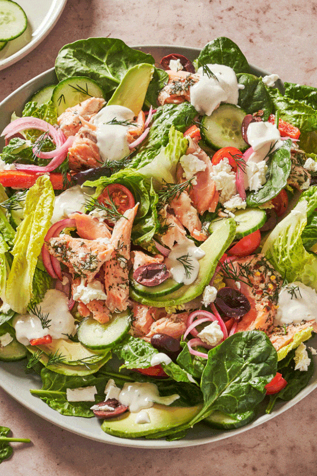 greek salmon salad