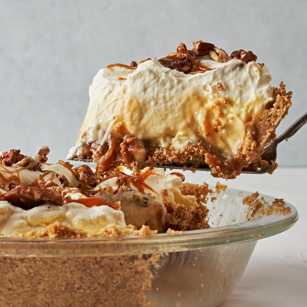 nobake banana caramel pecan pie