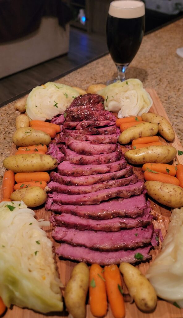 Homemade Guinness-Braised Corned Beef with Irish Whiskey Mustard Glaze