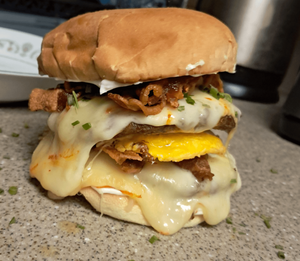 Deluxe Muenster breakfast bacon burger (OC)