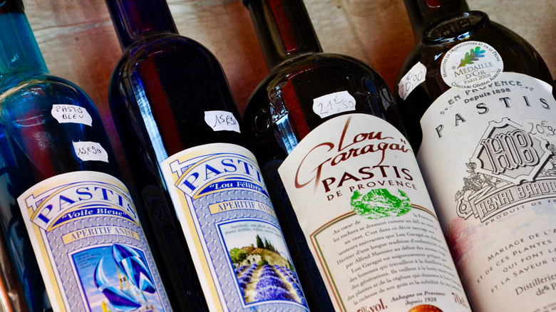 four bottles of Pastis from Provence