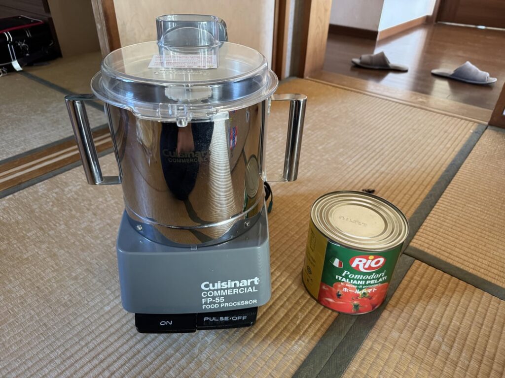 Moved to Japan, miss Mexican food. Decided to make it myself. Yes that’s a #10 can next to my new food processor