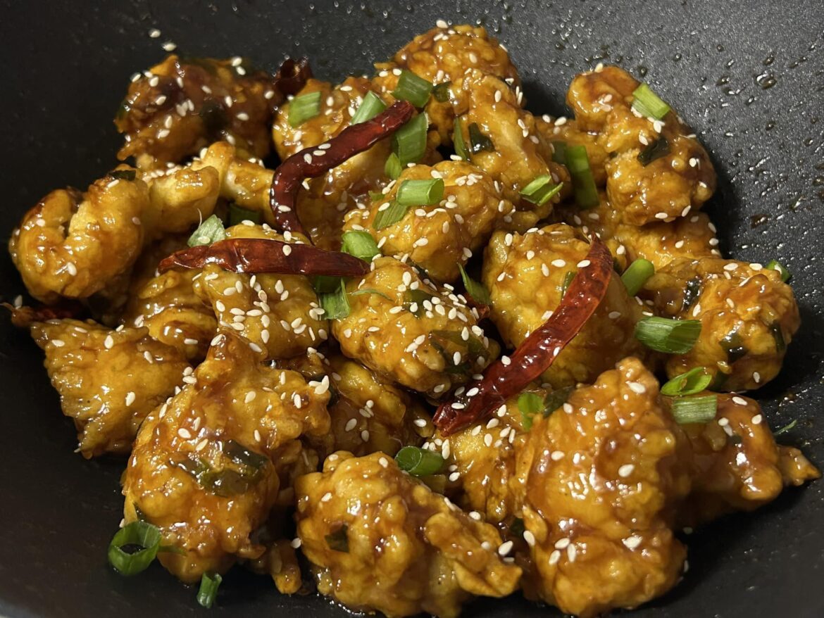 Spicy sesame chicken: