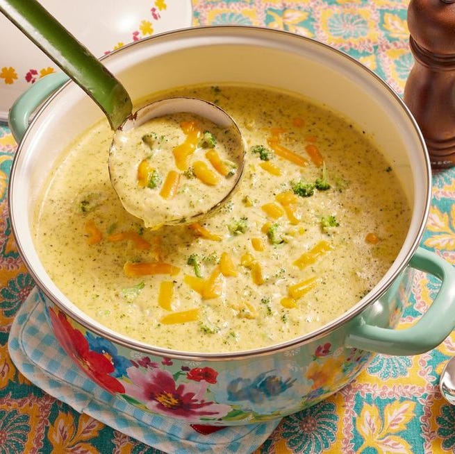 dutch oven broccoli cheese soup