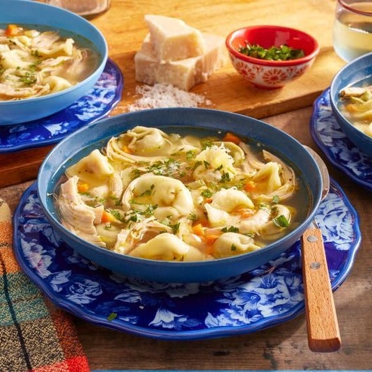 dutch oven chicken tortellini soup