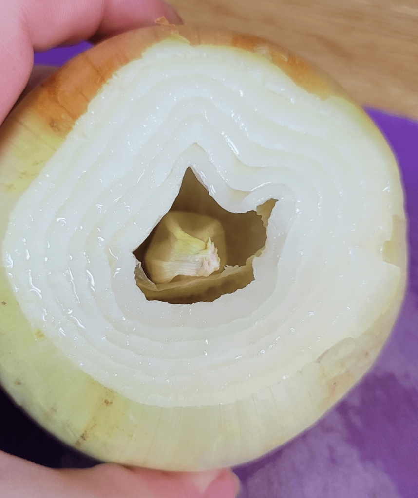 I've been cheated out of a quarter of my onion.