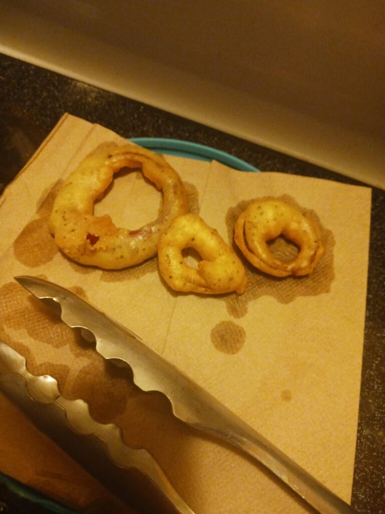Made some onion rings for the first time