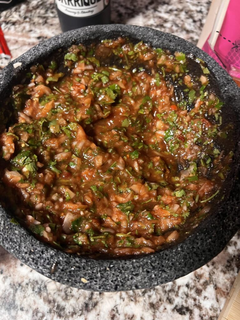 Indian pickle in salsa