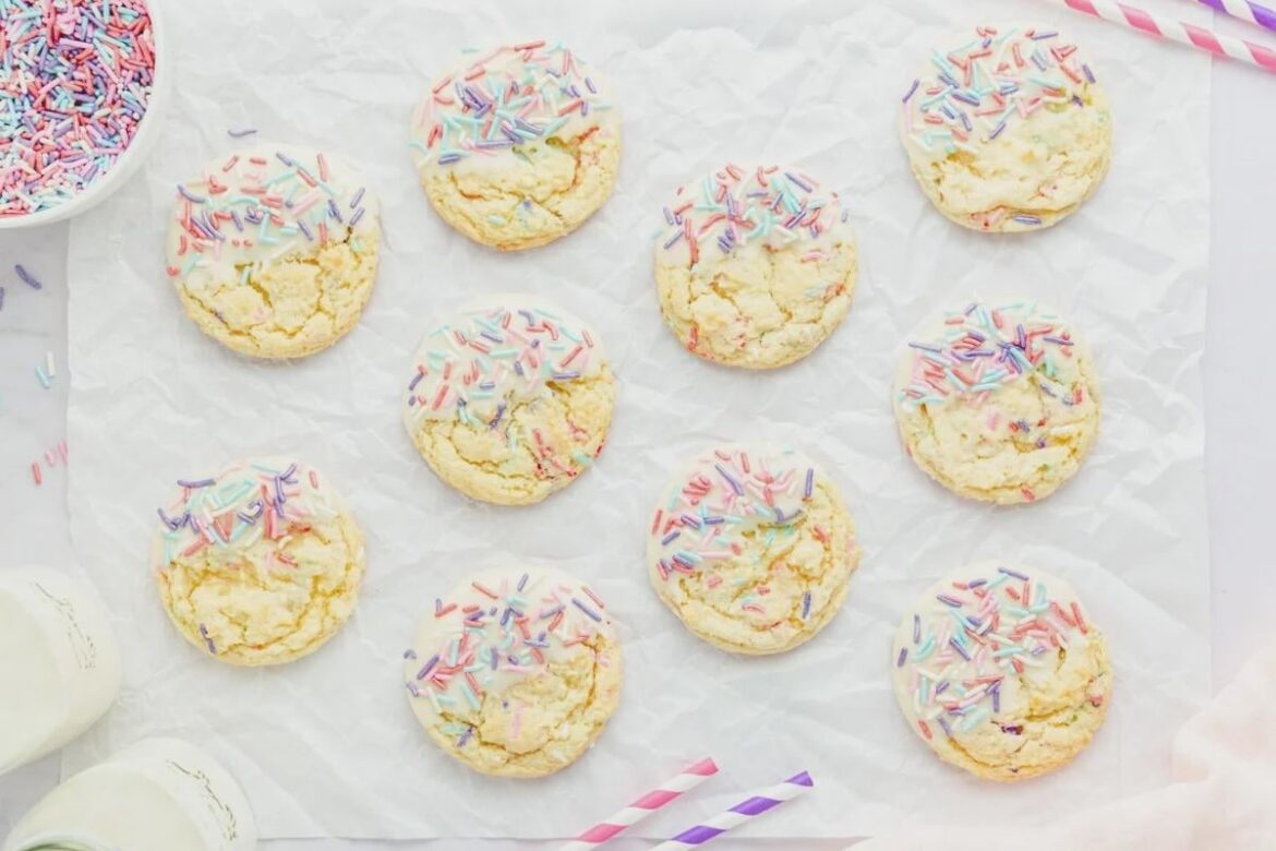 Cake Mix Cookies With Sprinkles