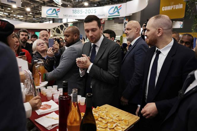 The president of the Rassemblement National, Jordan Bardella, during his visit to the Paris Agricultural Show, February 24, 2025.