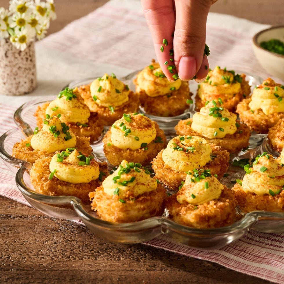 easter brunch fried deviled eggs