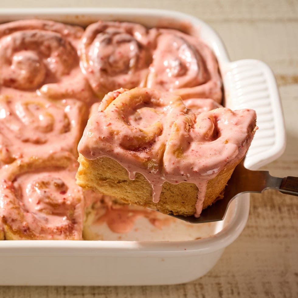 easter brunch strawberry sweet rolls