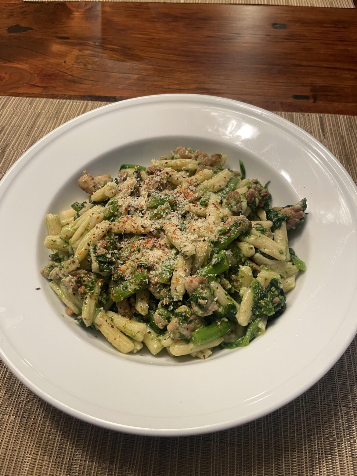 Ricotta cavatelli with sausage and broccoli rabe
