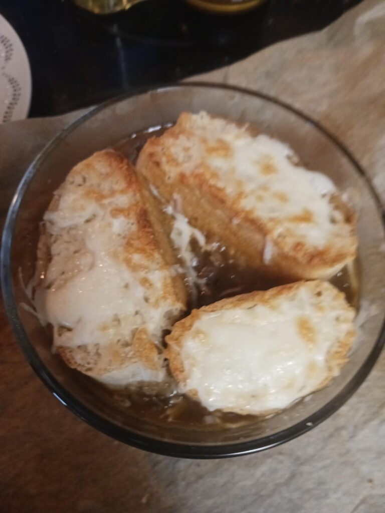 French Onion Soup with homemade bread