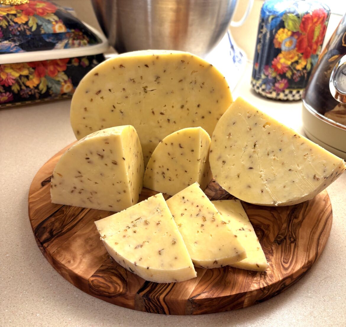 Homemade cumin gouda.