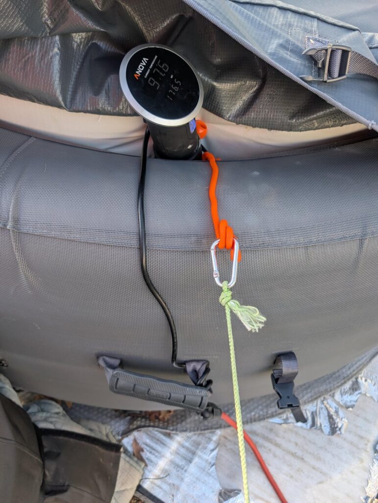 Power went out for a while yesterday afternoon and I didn't realize until this morning that the hot tub didn't turn itself back on. Trying to warm it back up faster than the 8-10 hours it'd probably take otherwise.