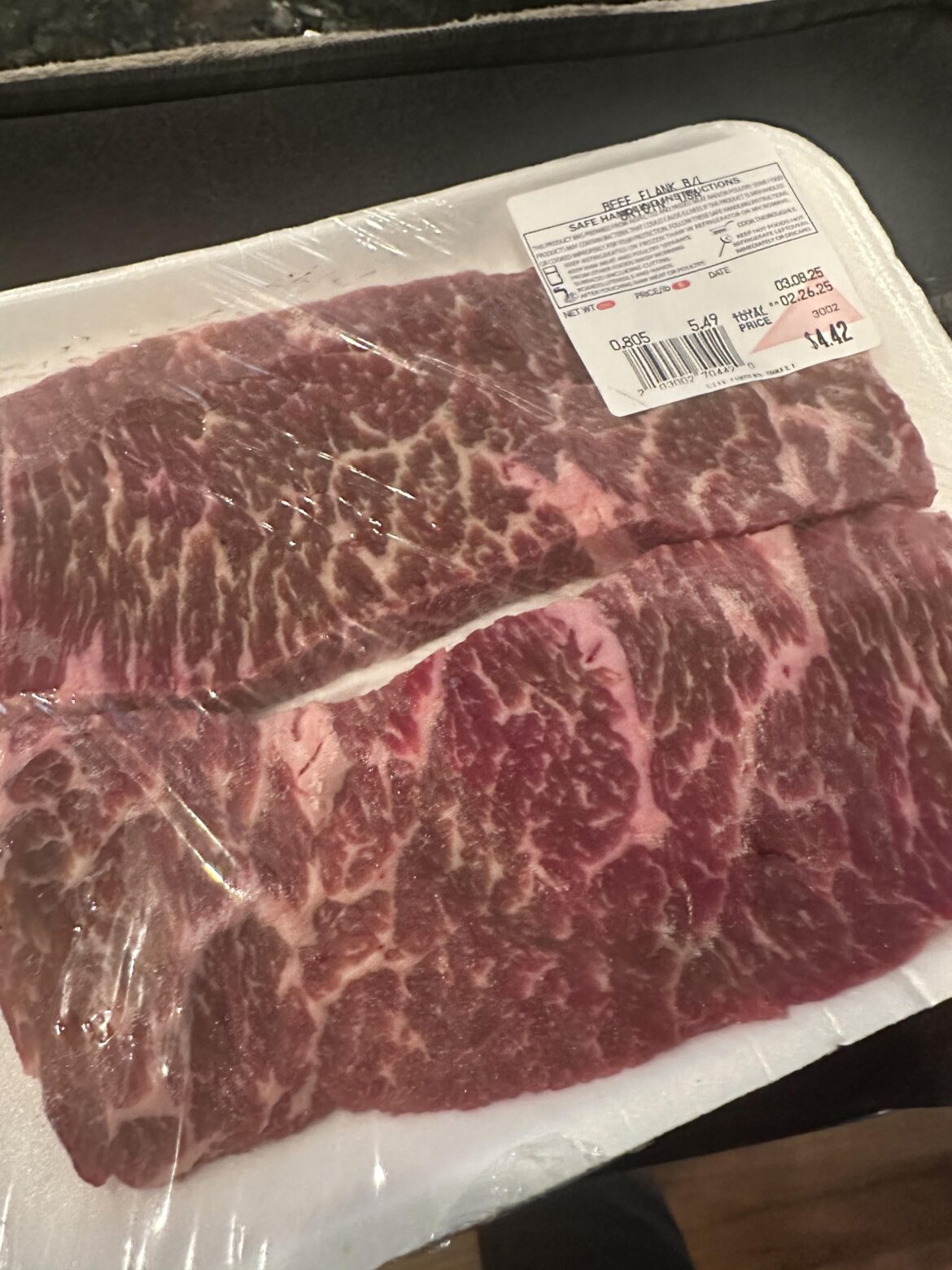 This says "Beef Flank" but doesn't look like flank steak to me. Any advice or thoughts?